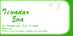 tivadar eva business card